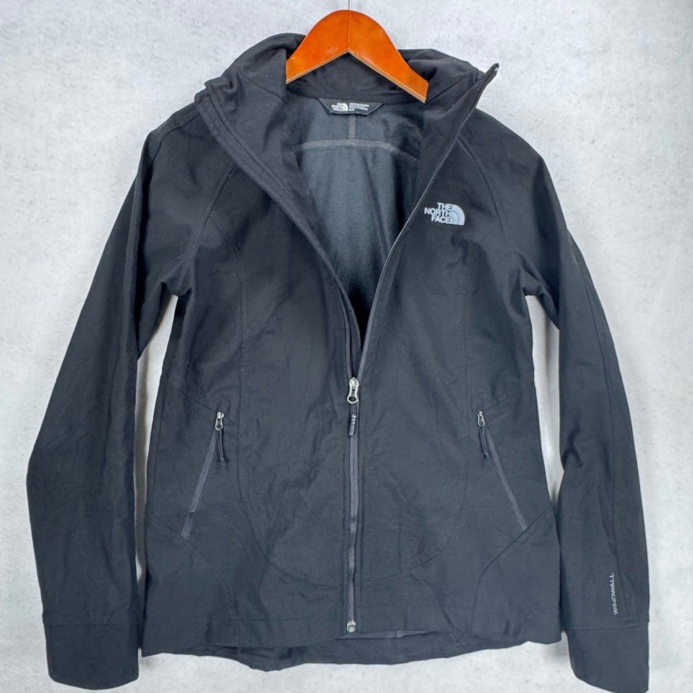 North‎ Face WindWall Apex Bionic Softshell Jacket Women's Medium Black Full Zip